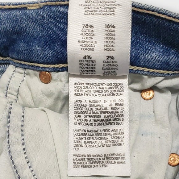 MOTHER Lil Mid-Rise Dazzler Ankle Fray Jean Riding The Cliffside Sz 24 - Picture 6 of 11